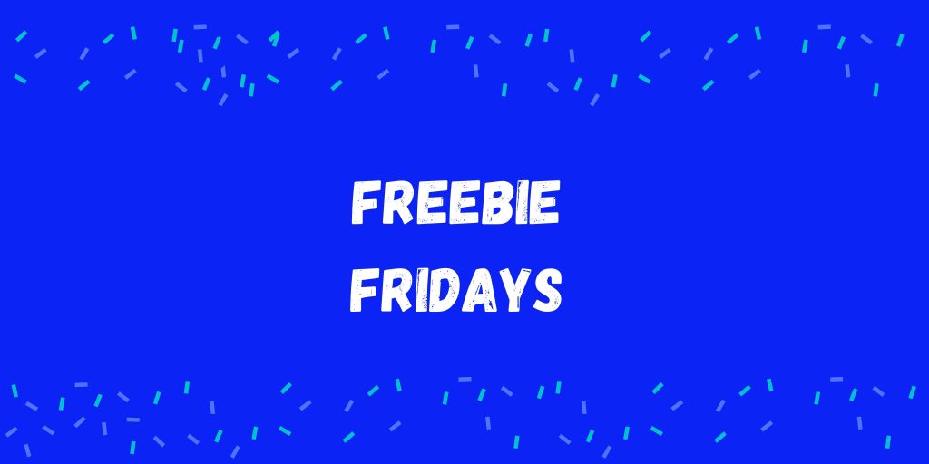 This image has an empty alt attribute; its file name is blue-freebie-fridays.jpg